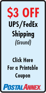 $3 OFF UPS/FedEx Shipping (Ground)