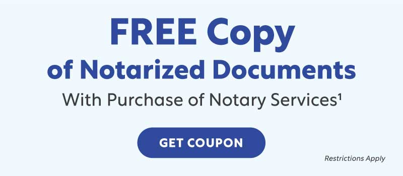 FREE Copy of Notarized Documents With Purchase of Notary Services^1 - Get Coupon