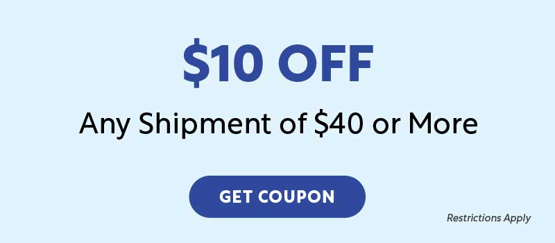 $10 OFF Any Shipment of $40 or More - Get Coupon