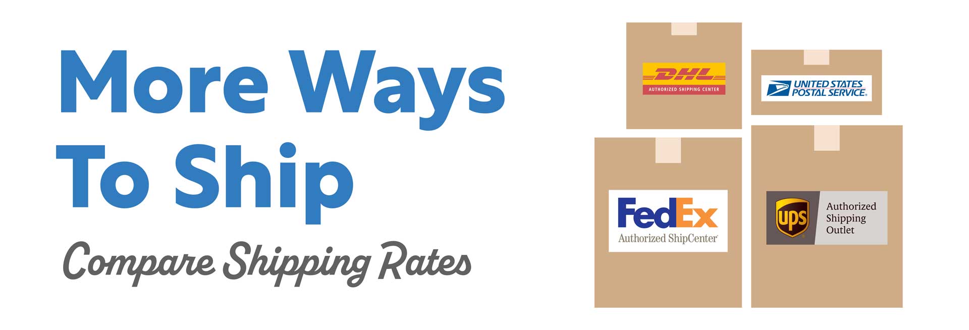 More Ways to Ship - Compare Shipping Rates - DHL, USPS, FedEx, UPS.