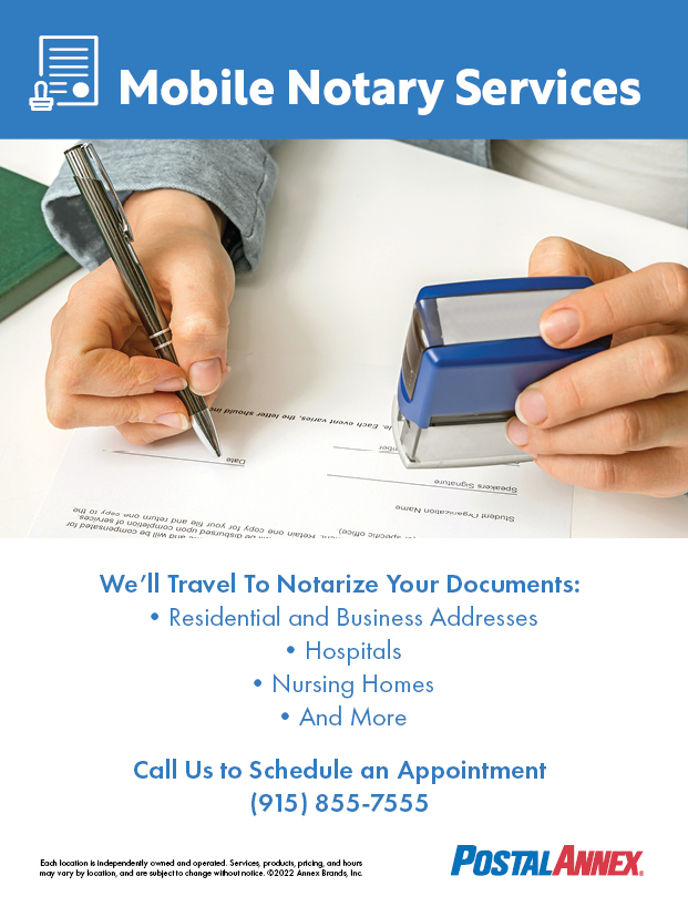 Mobile Notary El Paso