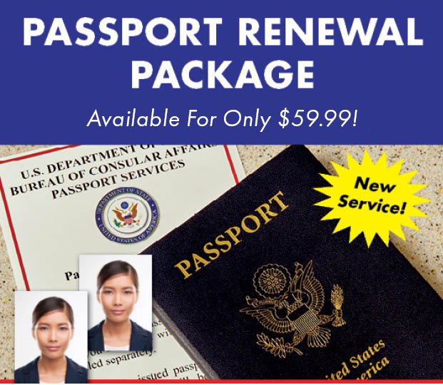 Passport Renewal Package $59.99