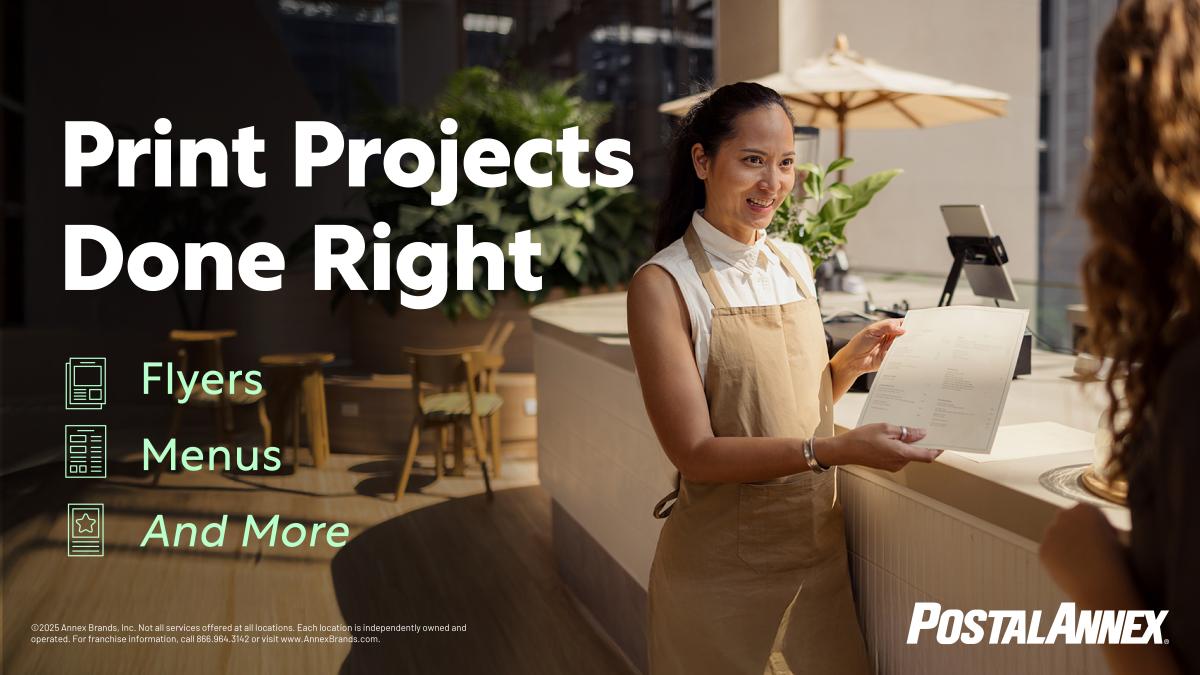 Business printing services at PostalAnnex