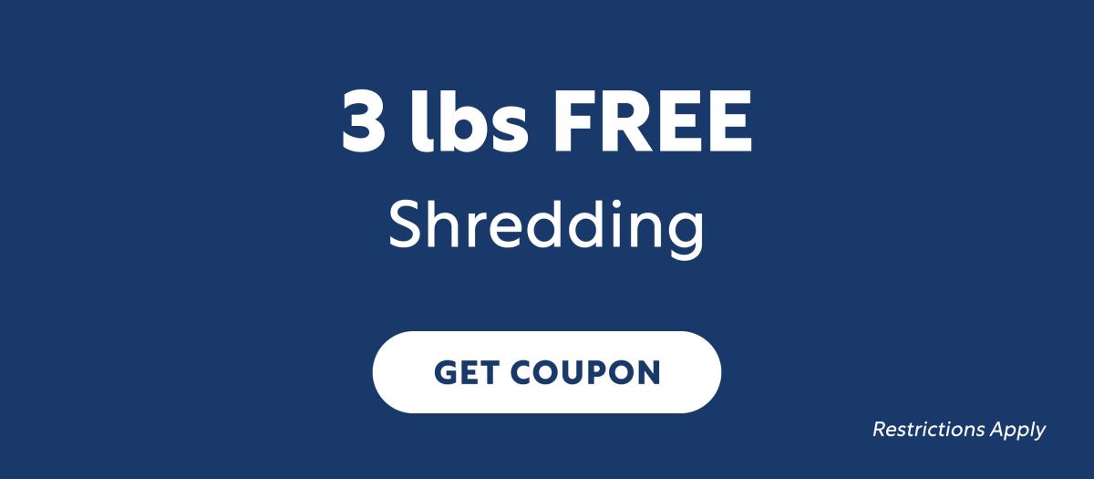 3 Pounds Free Shredding