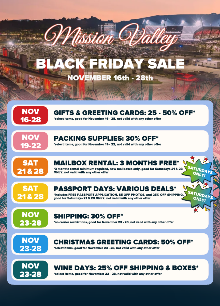PostalAnnex Mission Valley Black Friday Offers 2026