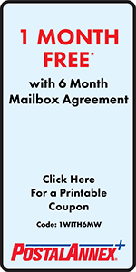 1 Month Free Mailbox with 6 Month Agreement