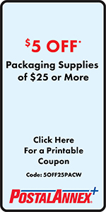 $5 Off $25 Packaging Supplies
