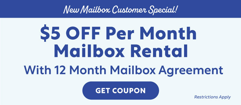 $5 Off Per Month Mailbox Rental
