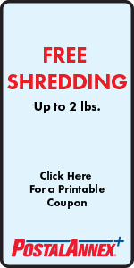 Free Shredding up to 2 pounds