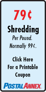 PostalAnnex of Carlsbad - 79 Cent/lbs Shredding