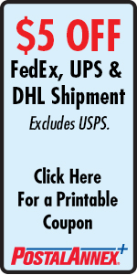 PostalAnnex+ Knoxville - $5 off FedEx, UPS, DHL coupon