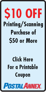$10 OFF Printing/Scanning Purchase of $50 or More