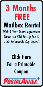 PostalAnnex+ of Torrance 3 Months Free Mailbox Services