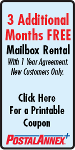 PA+ Coupon - 3 Additional Months Free Mailbox Rental