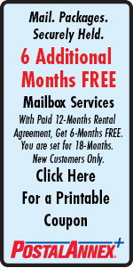 6 Month Free with 1 Year Mailbox Coupon