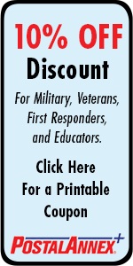 10% discount military, veterans, first responders, educators