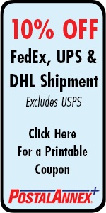10% fedex, ups, dhl shipping