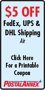 Coupon - $5 Off UPS/FedEx/DHL Air Shipping