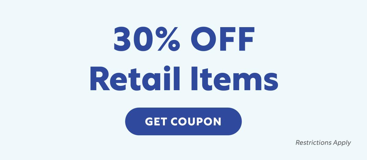 30% Off Retail Items