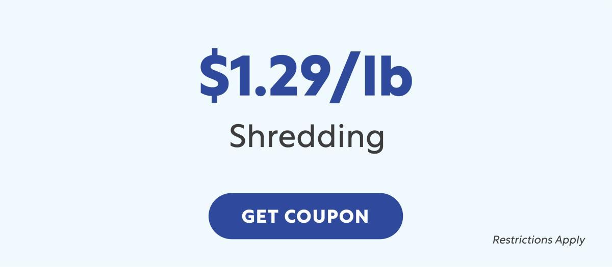 PostalAnnex Mission Gorge $1.29 per pound Shredding