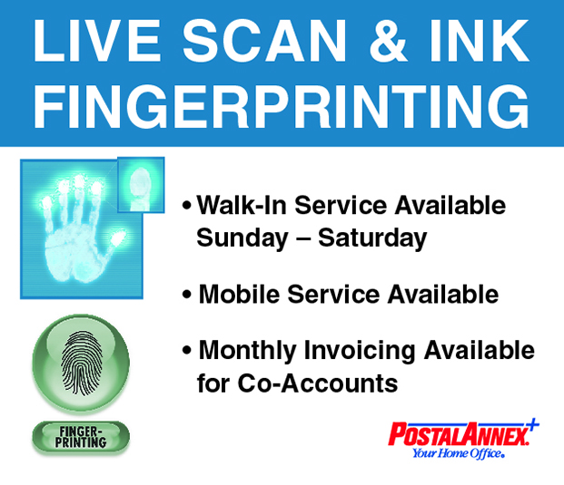 Live Scan Fingerprinting At PostalAnnex+ in Carmel Valley