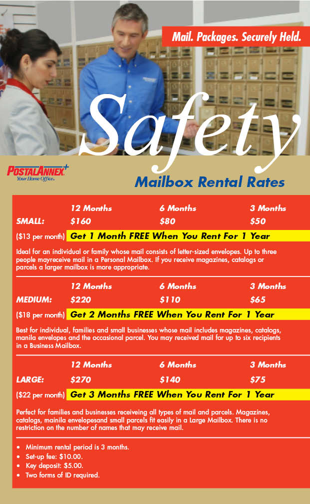 Private Mailbox Rental Rates at the Miami PostalAnnex+