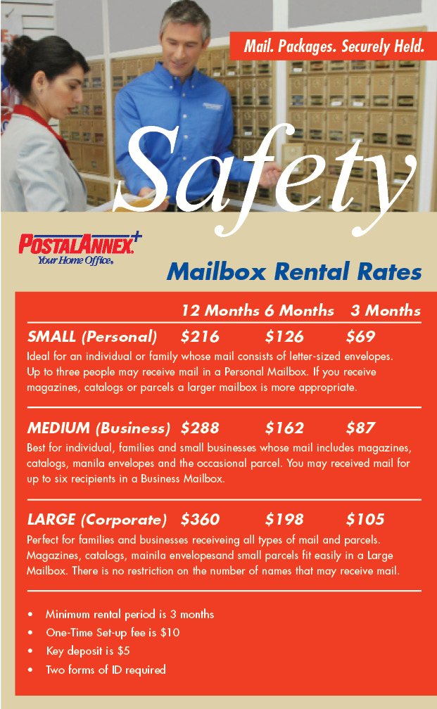 Torrey Hills Mailbox Rental Rates