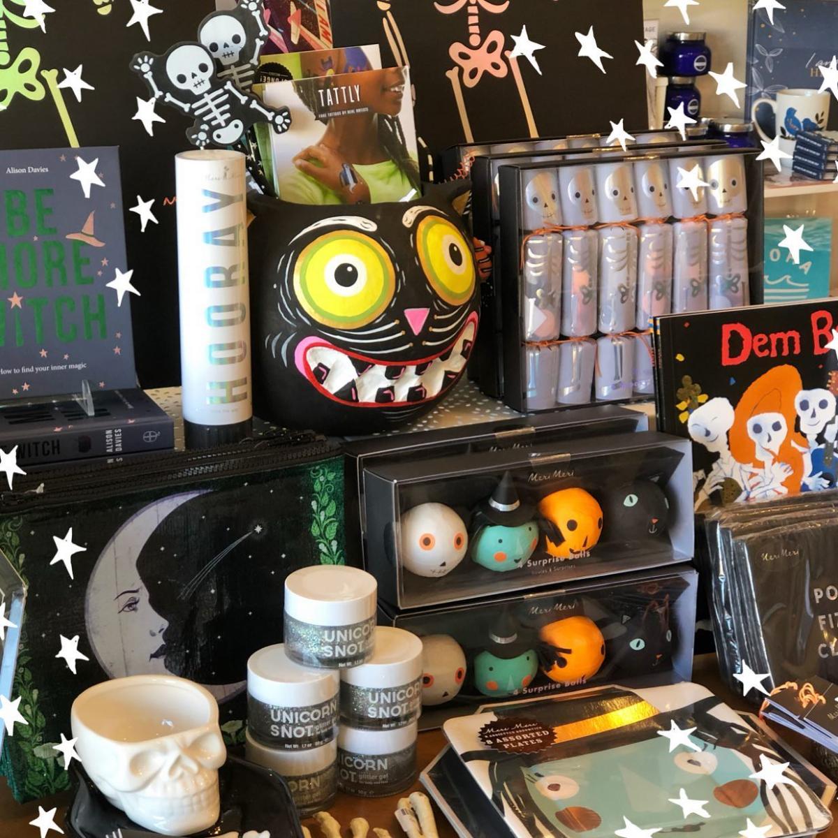 Halloween decor at the shop