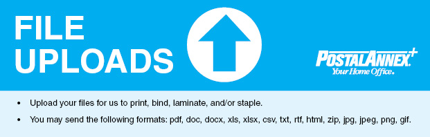 PostalAnnex+ Santa Clara File Upload - Print, Bind, Laminate, Staple